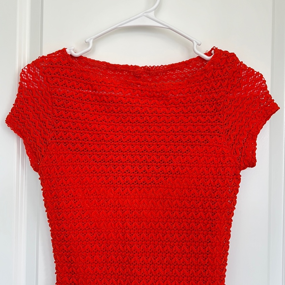 B.Darlin‎ Red Mini Very Stretchy Silhouette Dress Size 9/10
